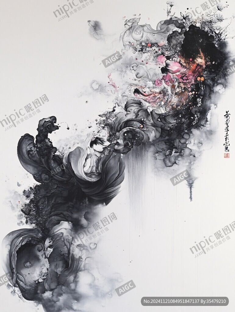 夢幻墨舞藝術畫