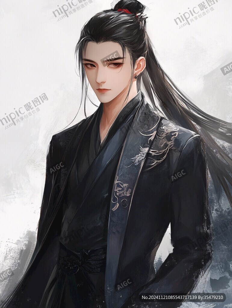古風立繪美男插畫圖案