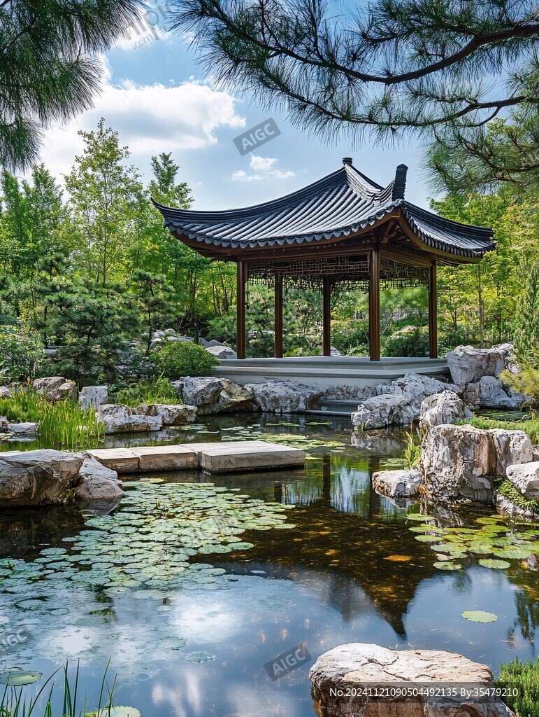 青松水榭涼亭