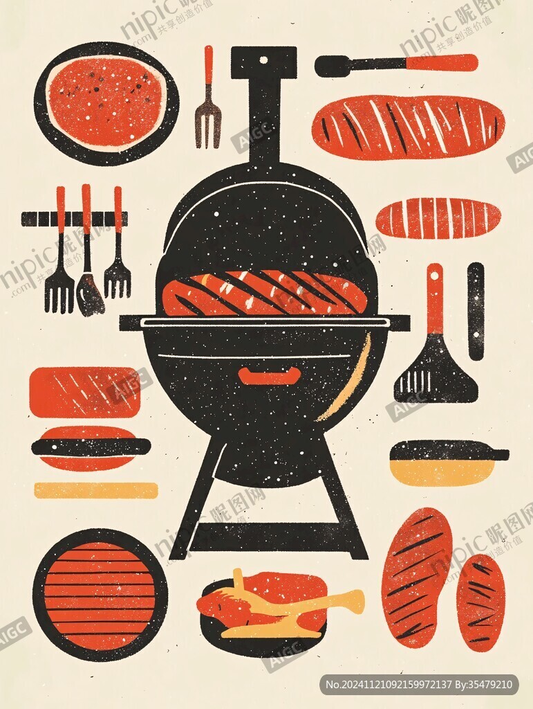 bbq插畫