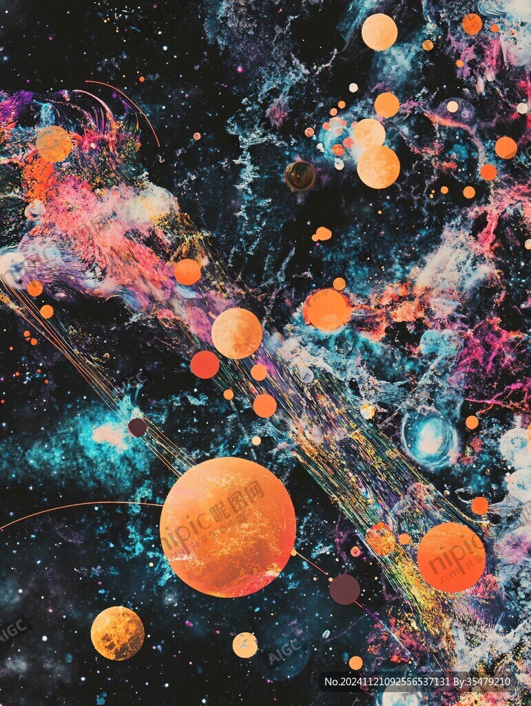 宇宙天文炫彩底紋