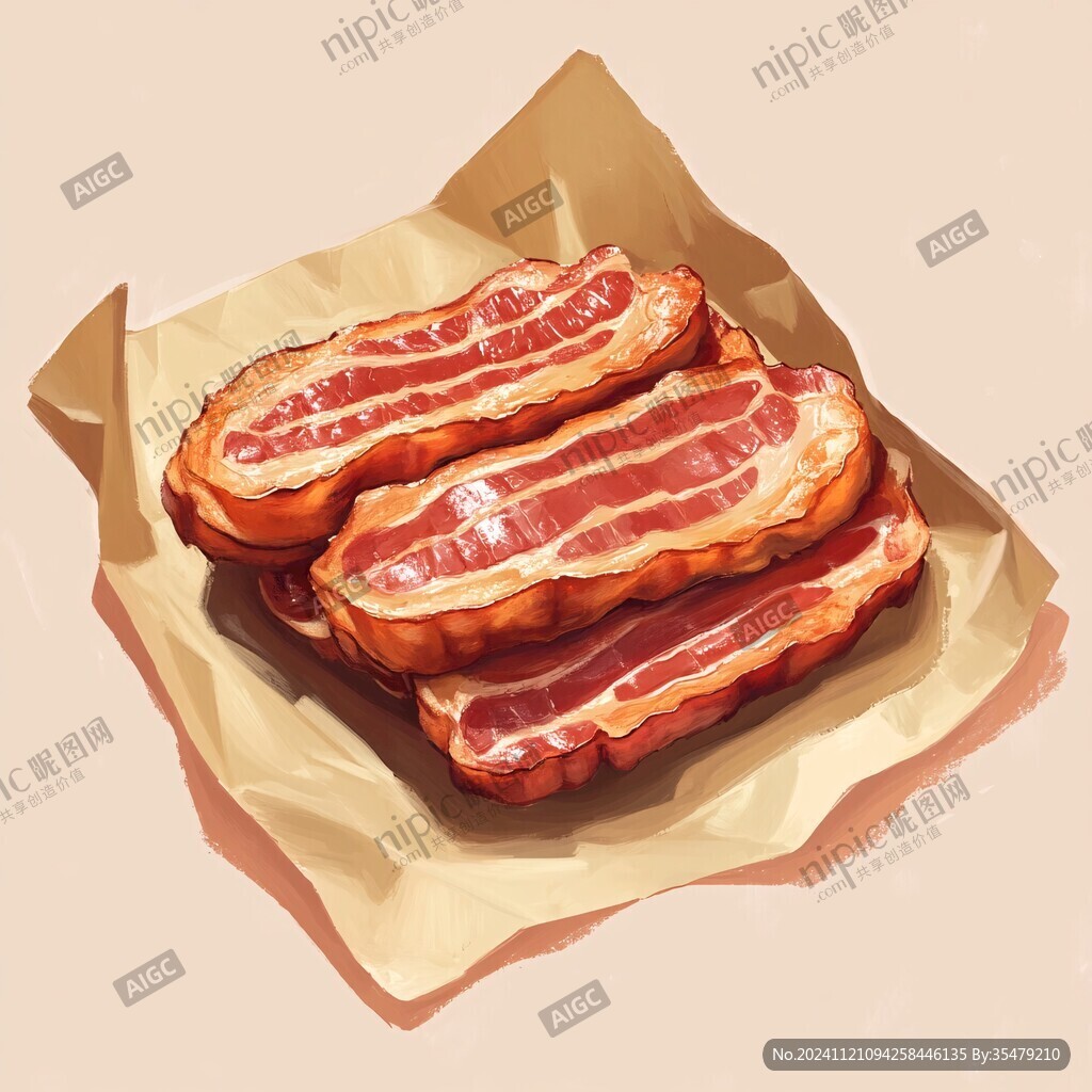 插畫烤腸