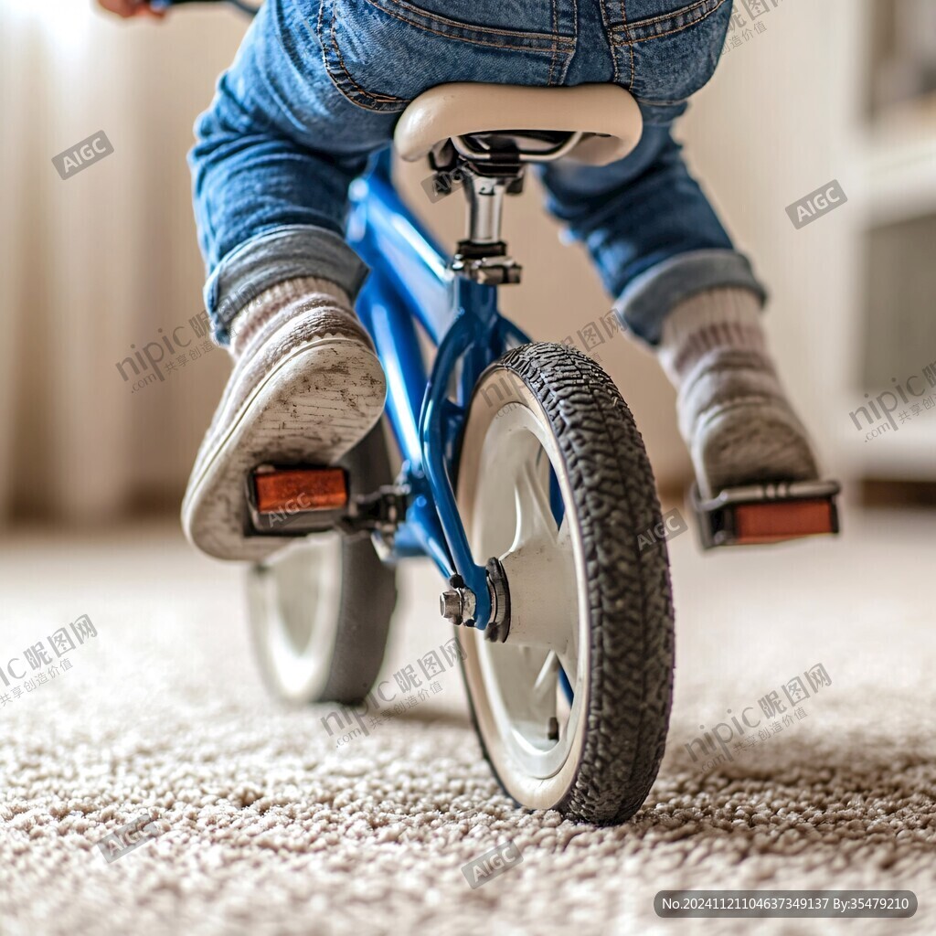 玩自行車的小孩
