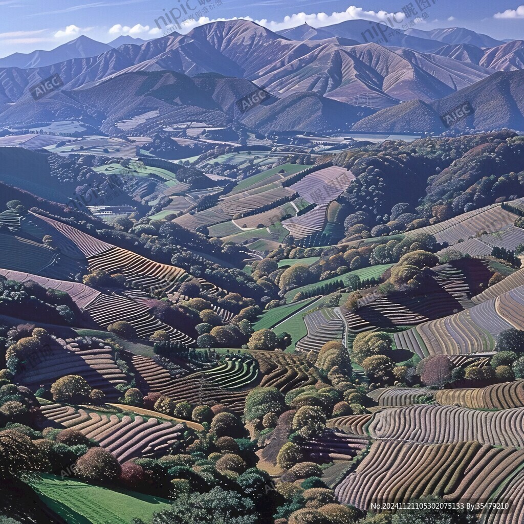 山巒條田