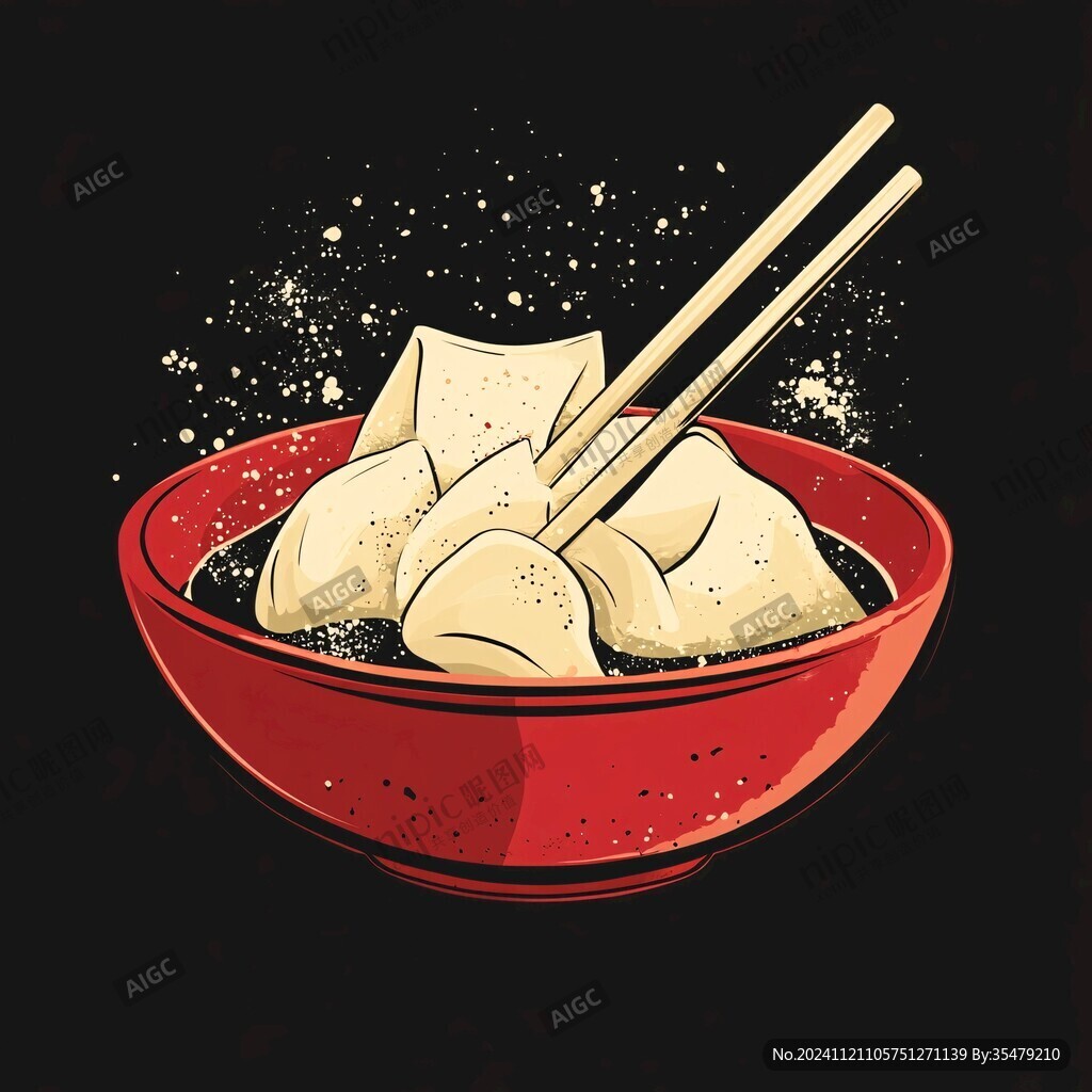 面碗插畫