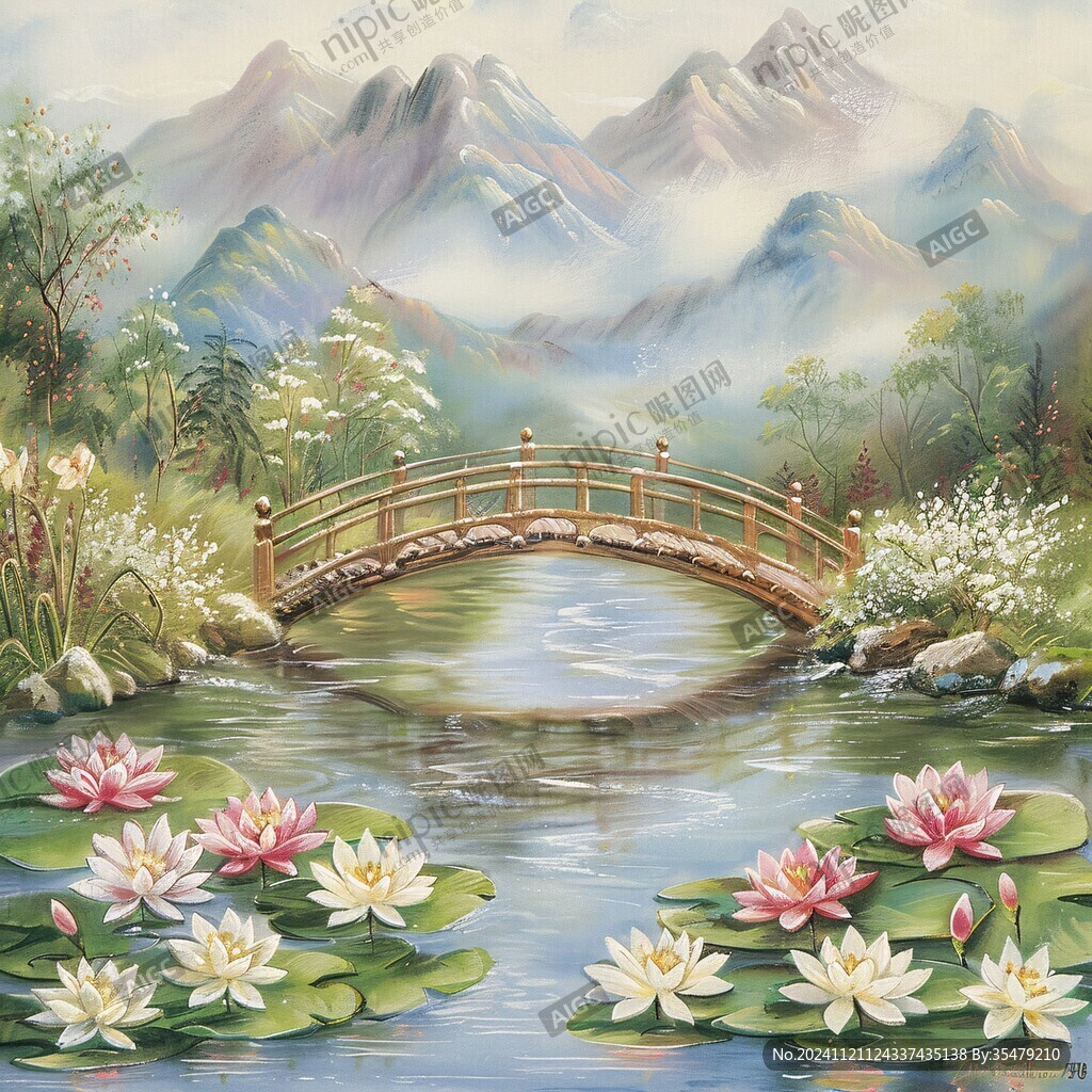 水塘室內(nèi)裝飾畫