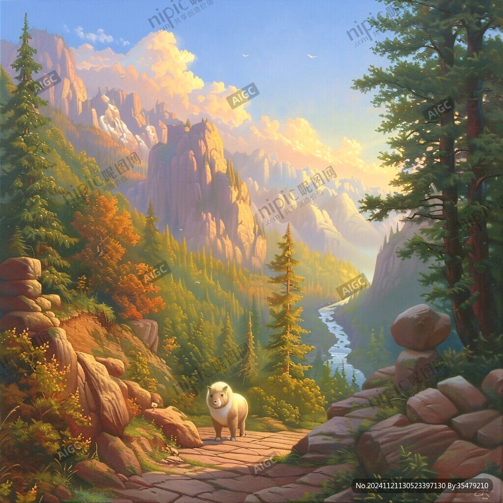 現(xiàn)實山景畫