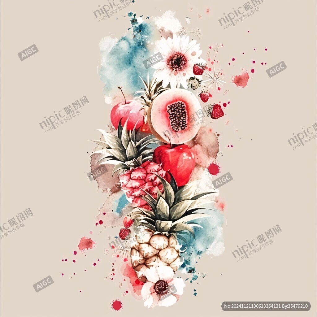 創意石榴元素