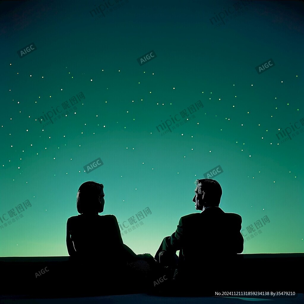 星空下的情侶