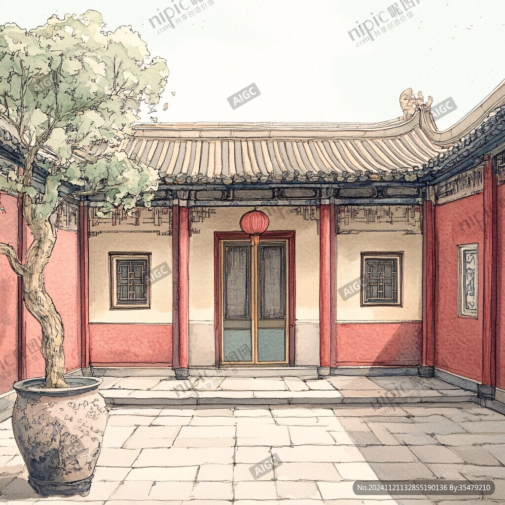 恭王府插畫