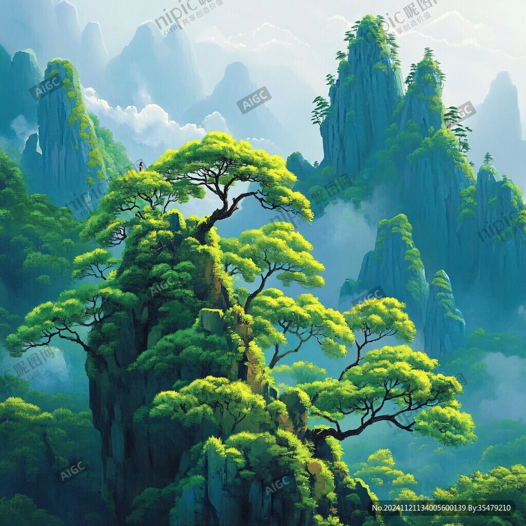 鼠繪迎客松