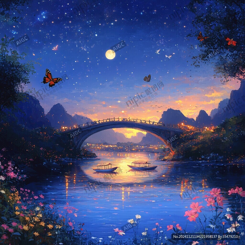 串月橋插畫