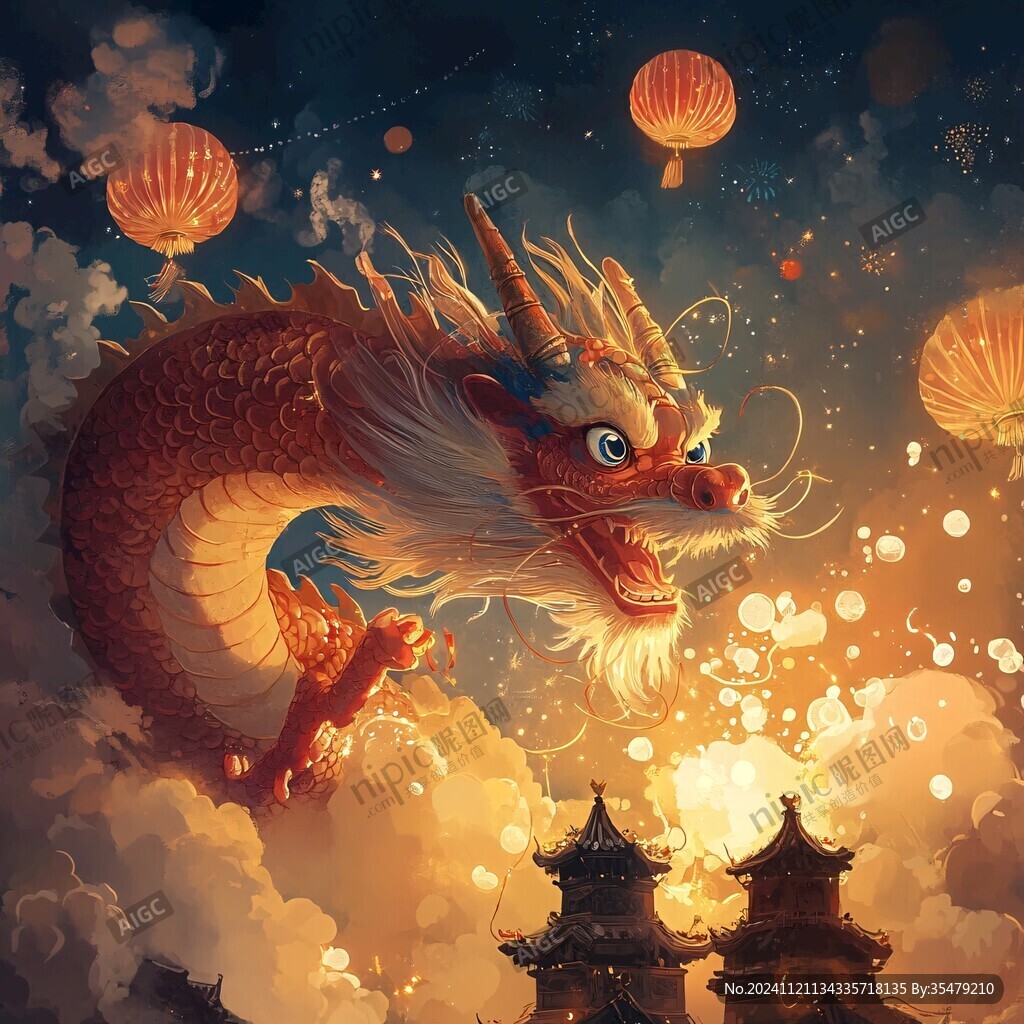 插畫龍年插畫
