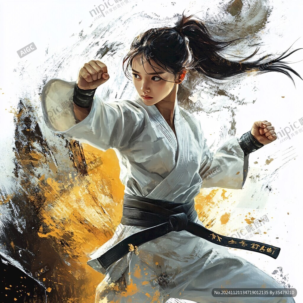 武術(shù)插畫人物插圖