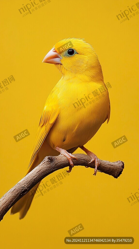 黃色小鳥擺件