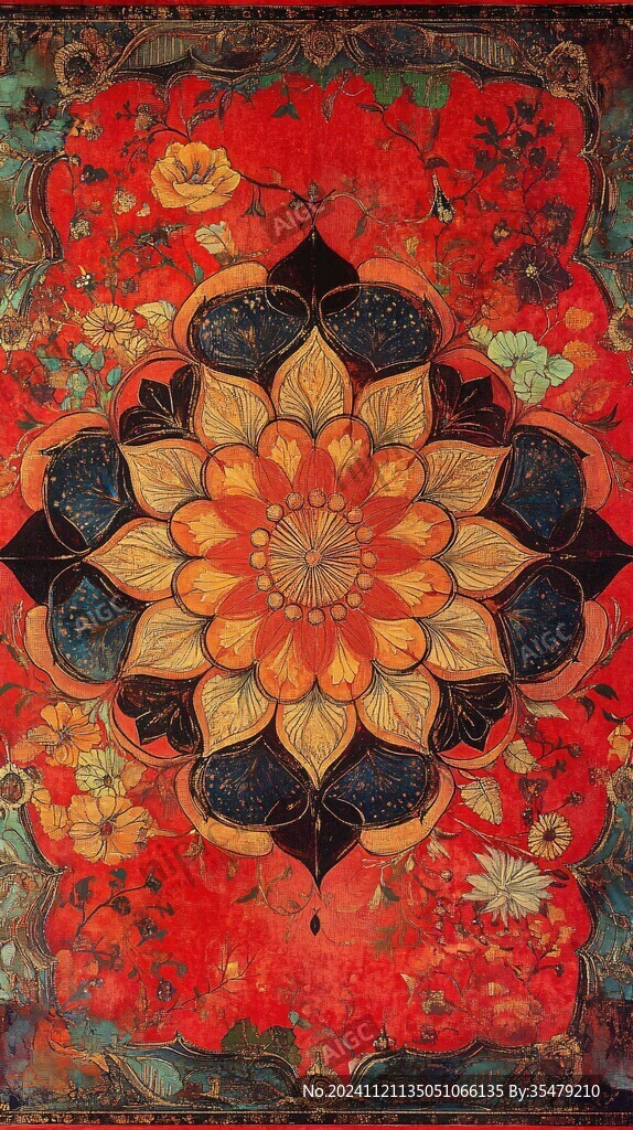 元代法輪紋刺繡