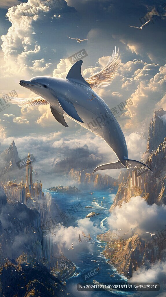 3d海豚地板畫