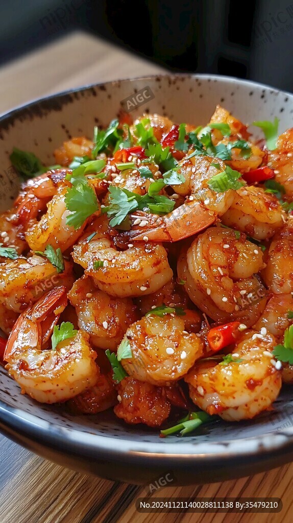 麻辣蝦球蓋澆
