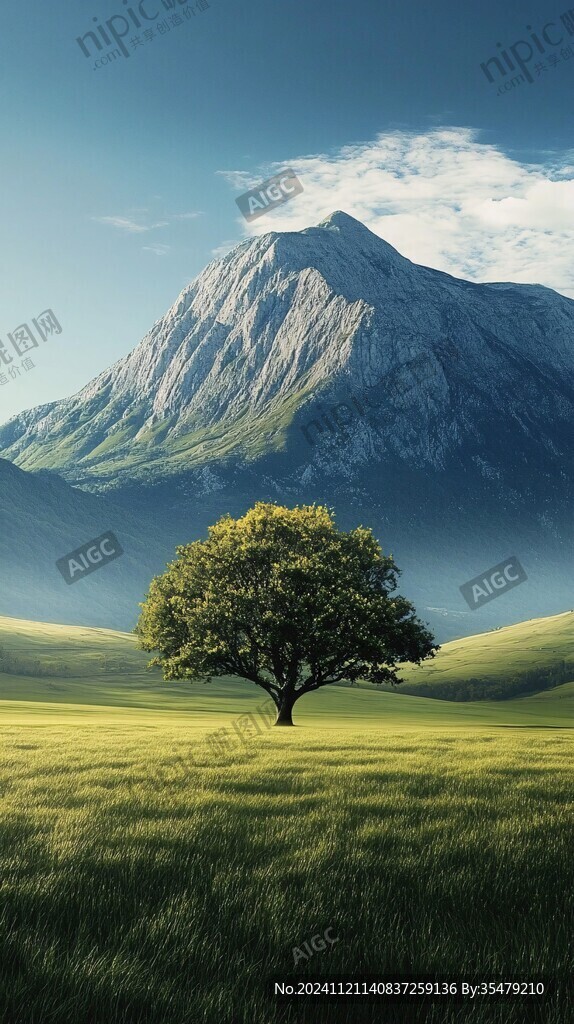 唯美綠樹美景