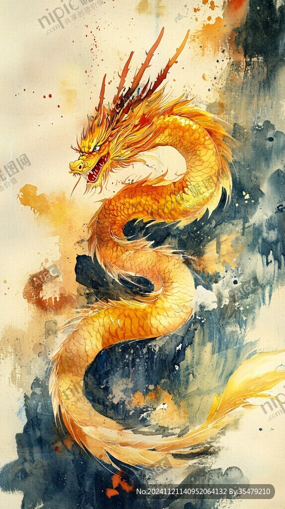 古風龍插畫