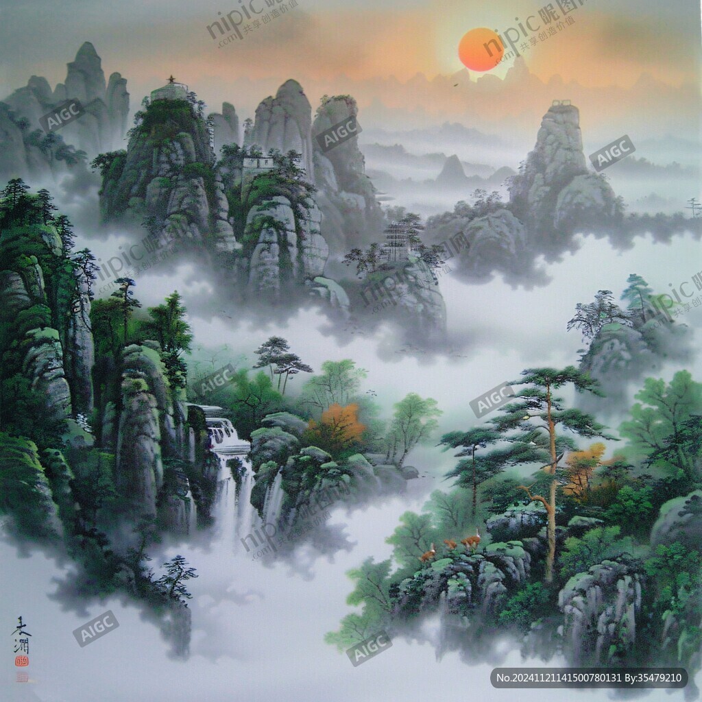 迎客松大圖