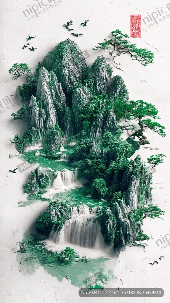 立體山水畫