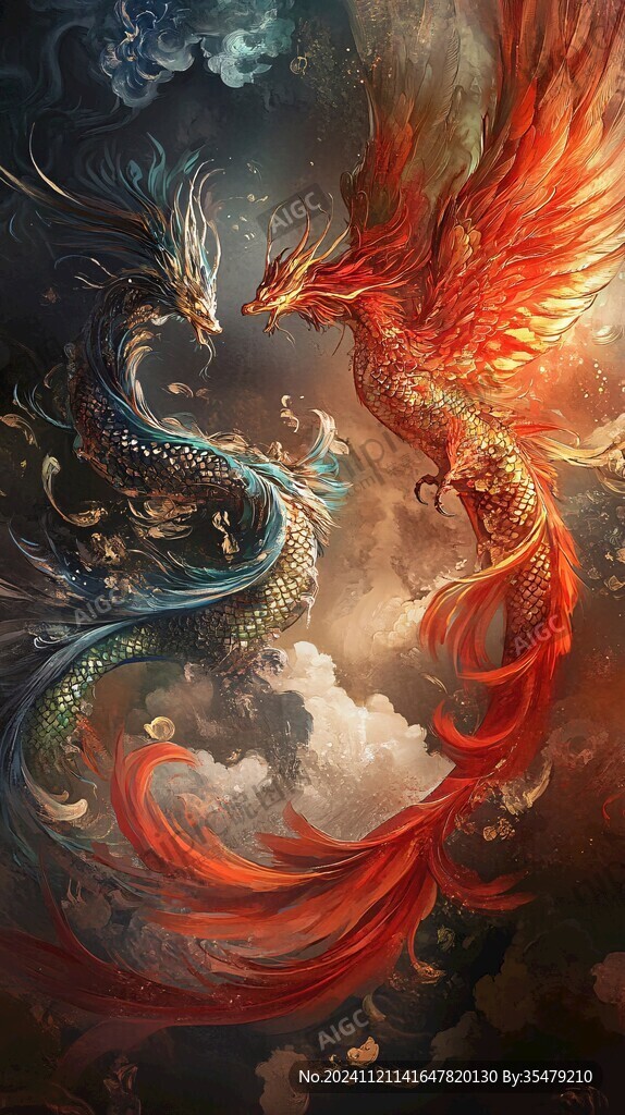 經(jīng)典古風(fēng)龍鳳圖