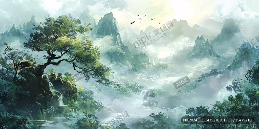 高清古風山水