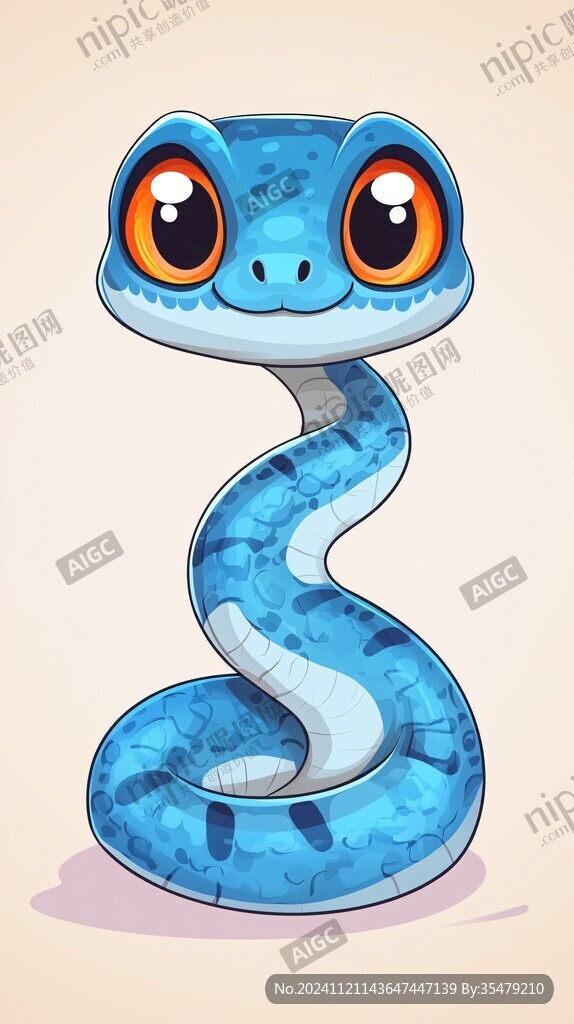 q版蛇插畫