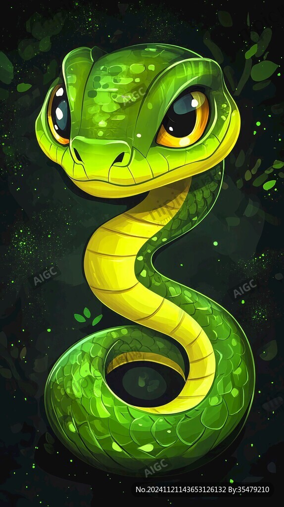 q版蛇插畫