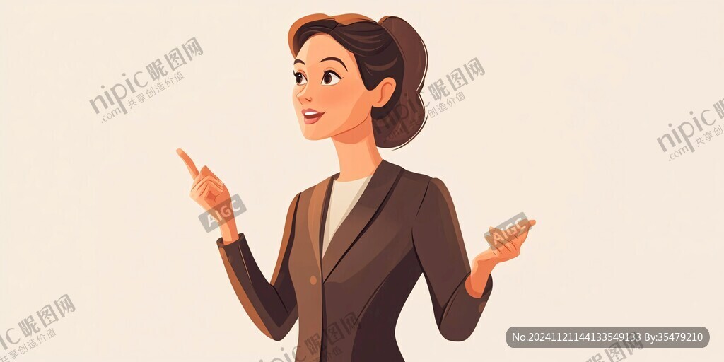 女講師教師插畫