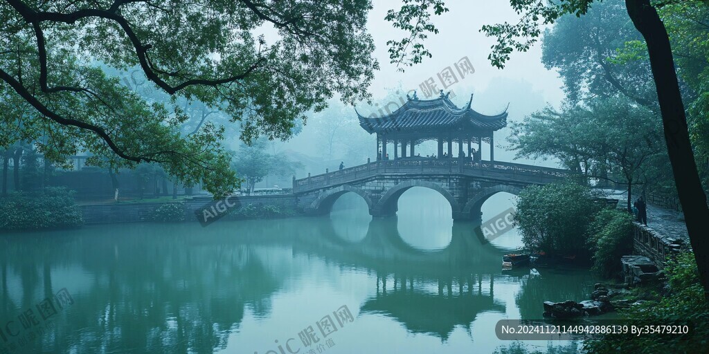 煙雨畫橋