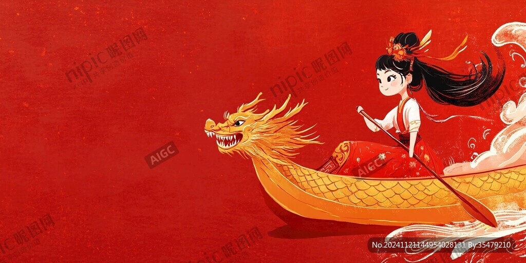 龍舟插畫