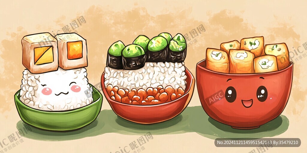 飯團(tuán)插畫(huà)