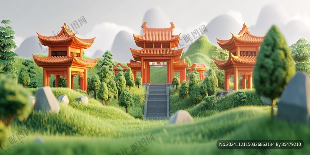 宏大寺廟場景