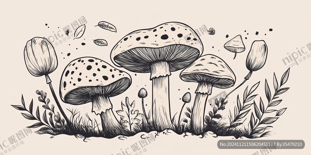菌菇插畫設(shè)計
