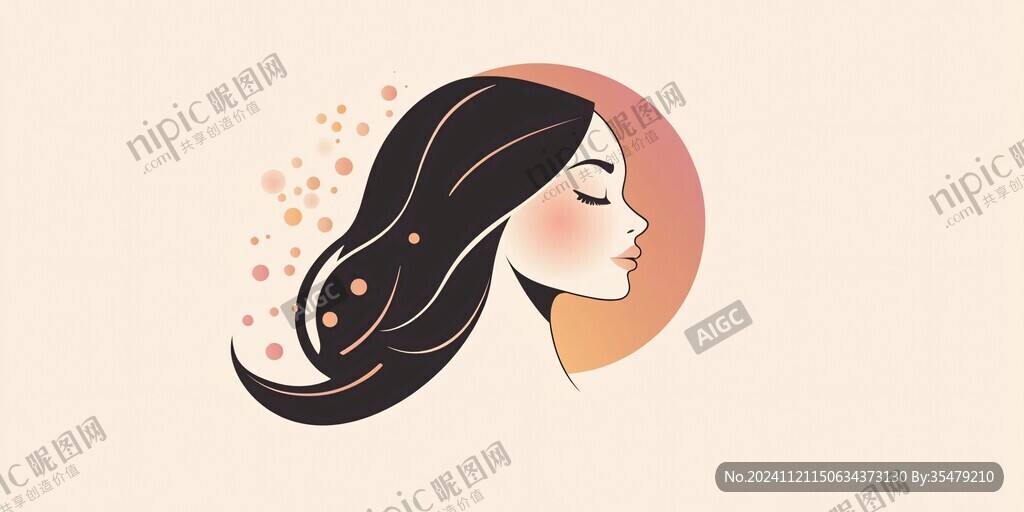 簡約插畫女性化