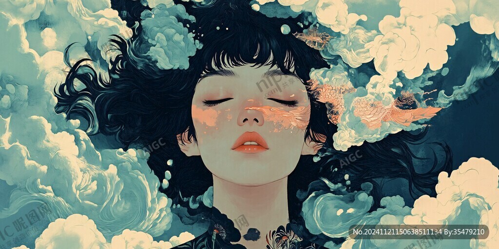 夢幻人物創(chuàng)意插畫