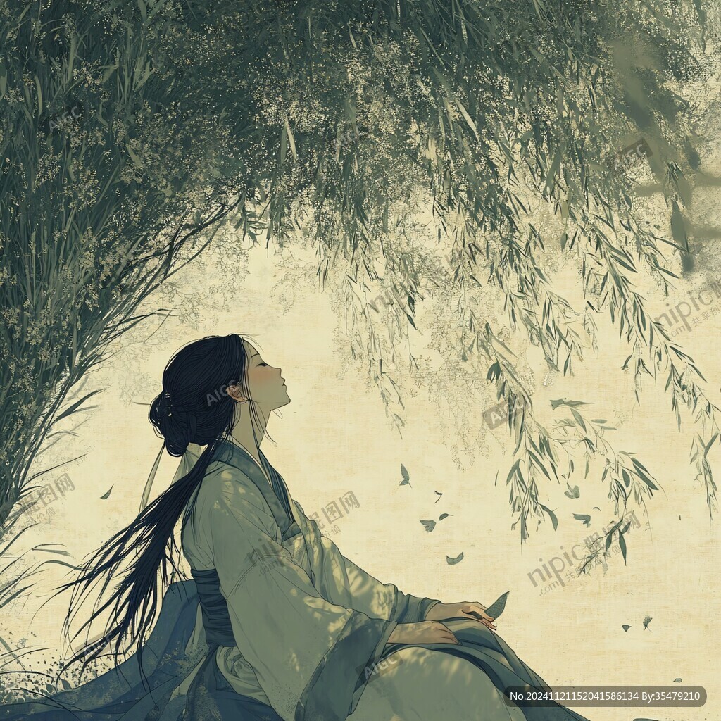 采藥的古風姑娘