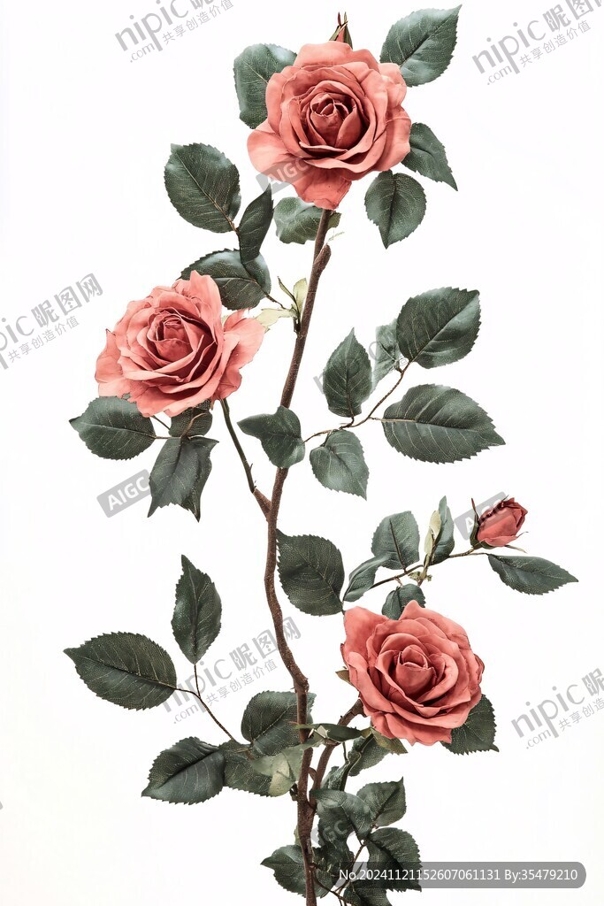 一支玫瑰花朵盛開鮮花