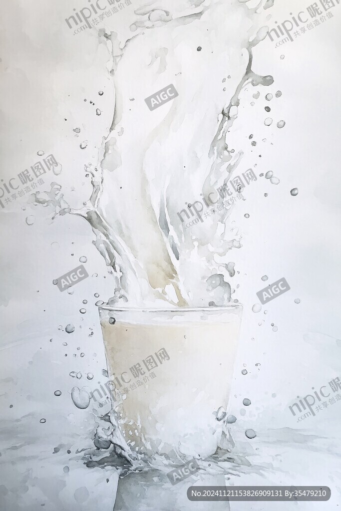 水彩交融水感夢幻清雅