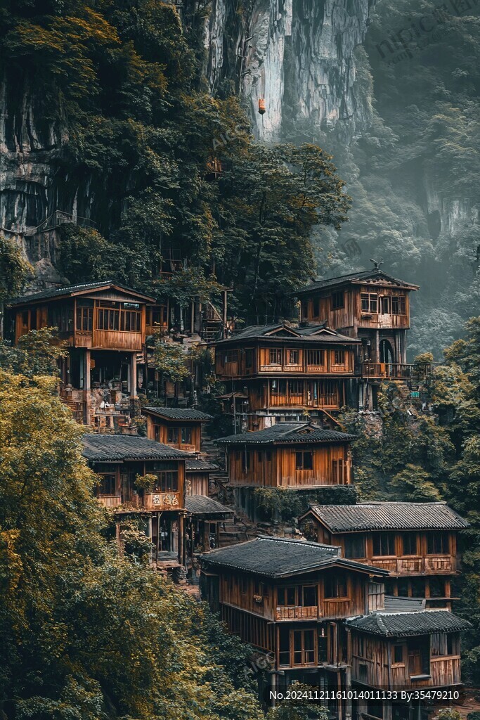 懸崖上的吊腳樓