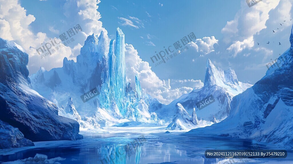 雪山原畫
