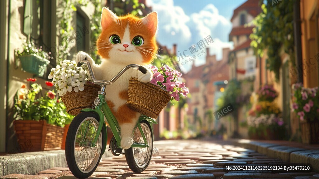 貓咪騎車
