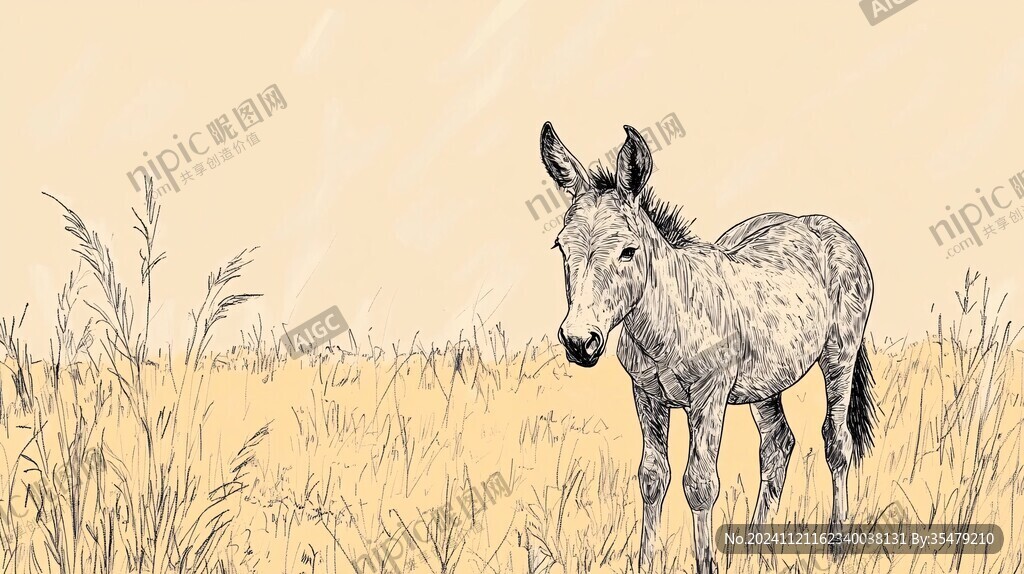 毛驢包裝插圖