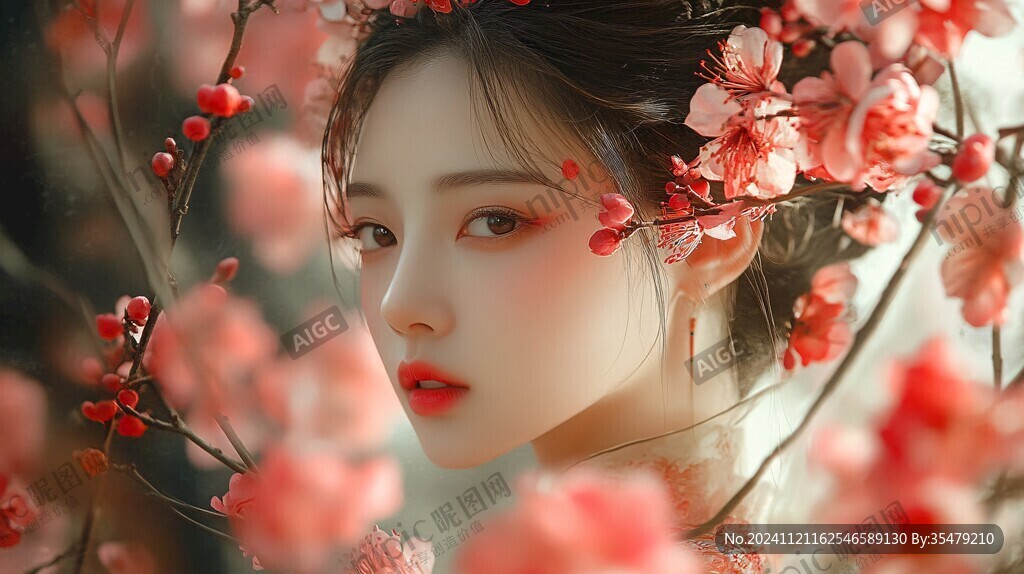 唯美花間美人