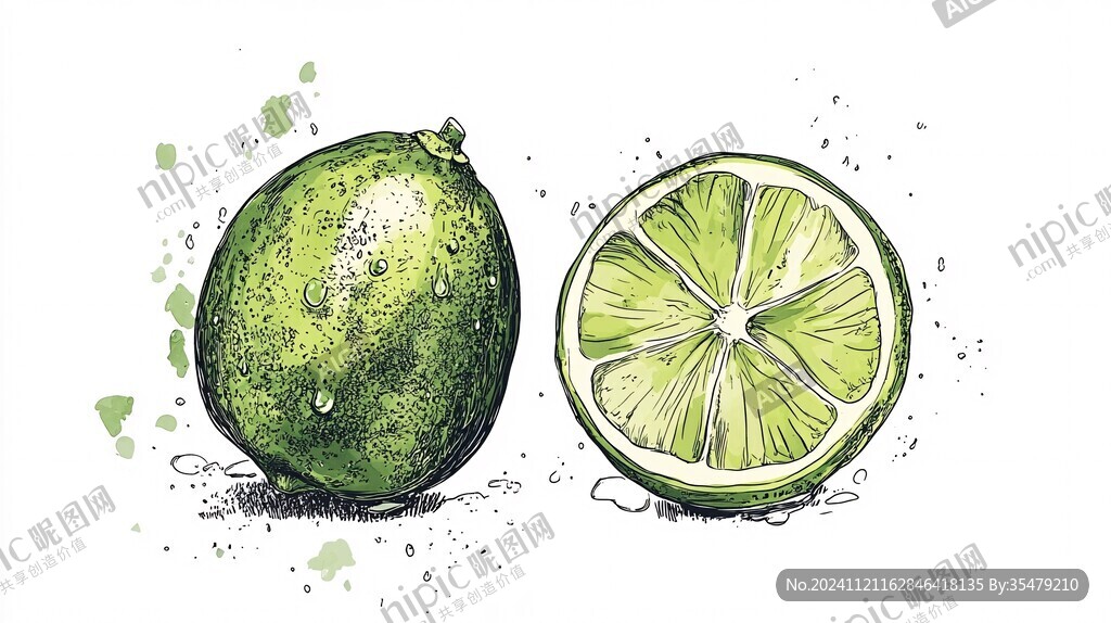青檸手繪插畫