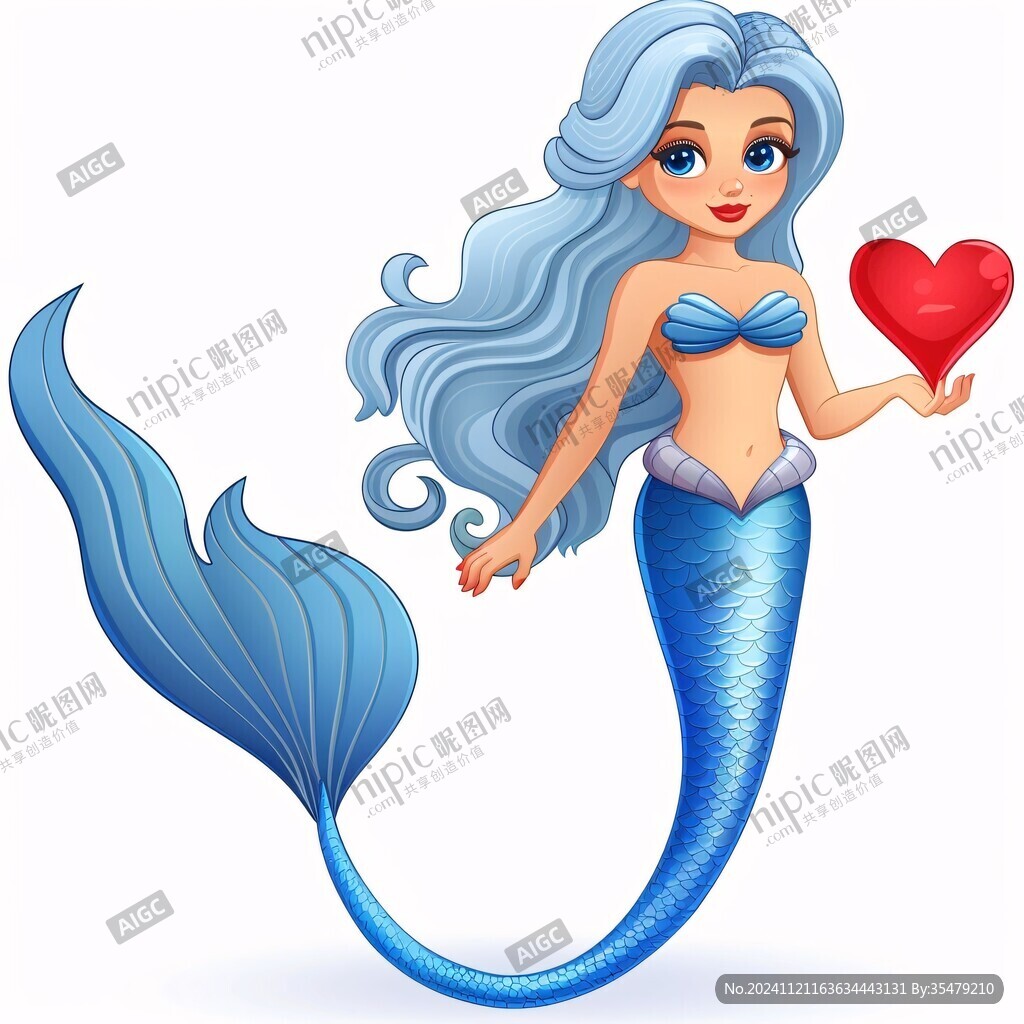卡通人魚圖片