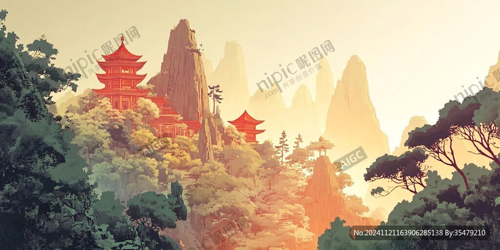 黃鶴樓插畫(huà)