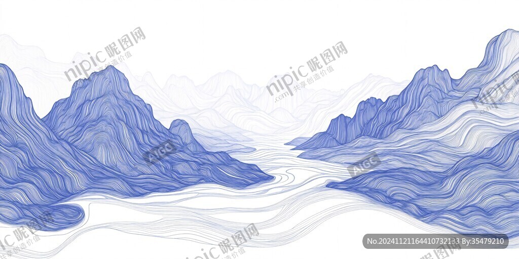 抽象線條山水背景